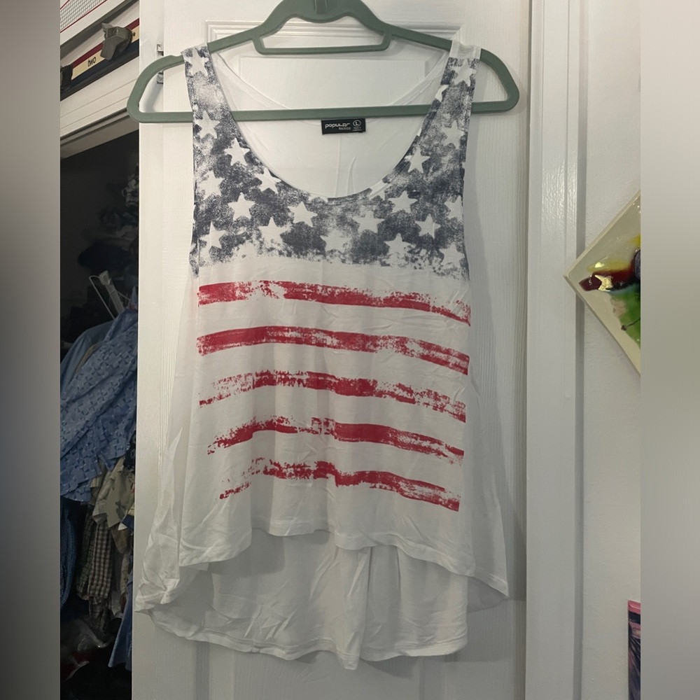 Women's Popular Basics Large Graphic Tank